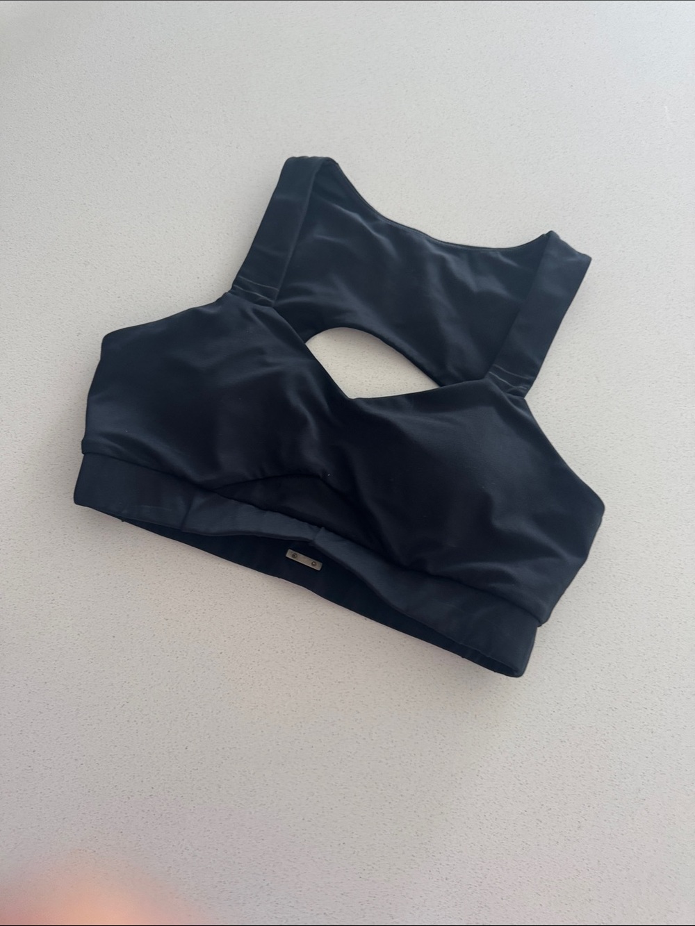 Cleo Harper Black Cutout Sports Bra